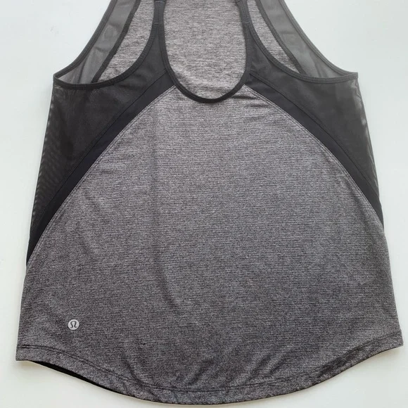 Lululemon Run Off Route Sheer Tank Top Racerback Crisscross Strappy Back Black 8 - Picture 8 of 15